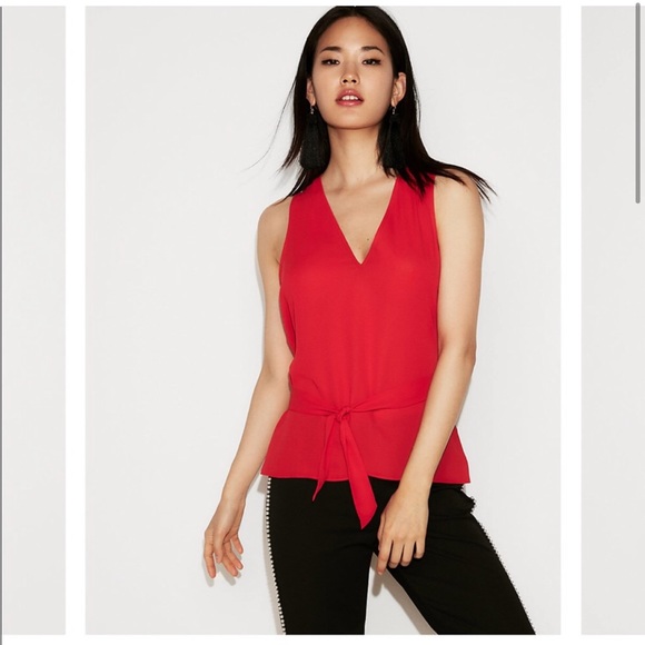 Express top, XS, Red, Open Back, Tie detail - Picture 6 of 7